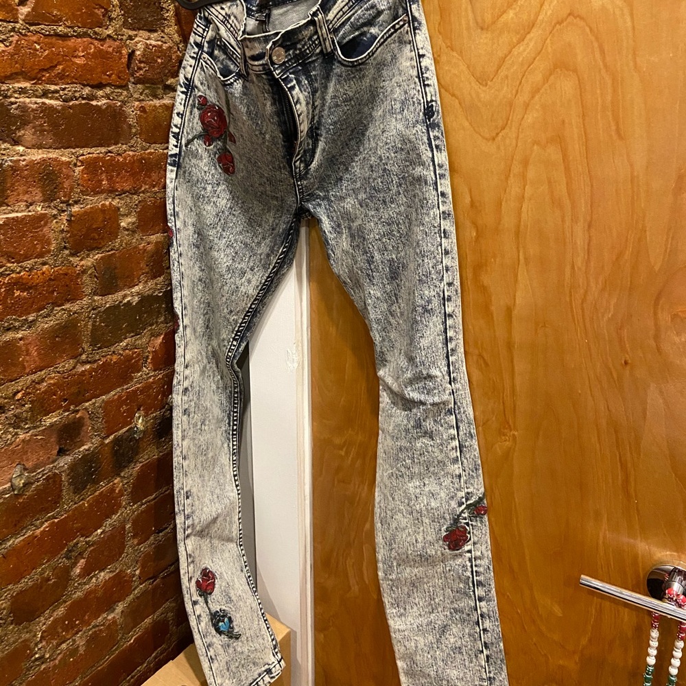 Blue with roses Jean for men